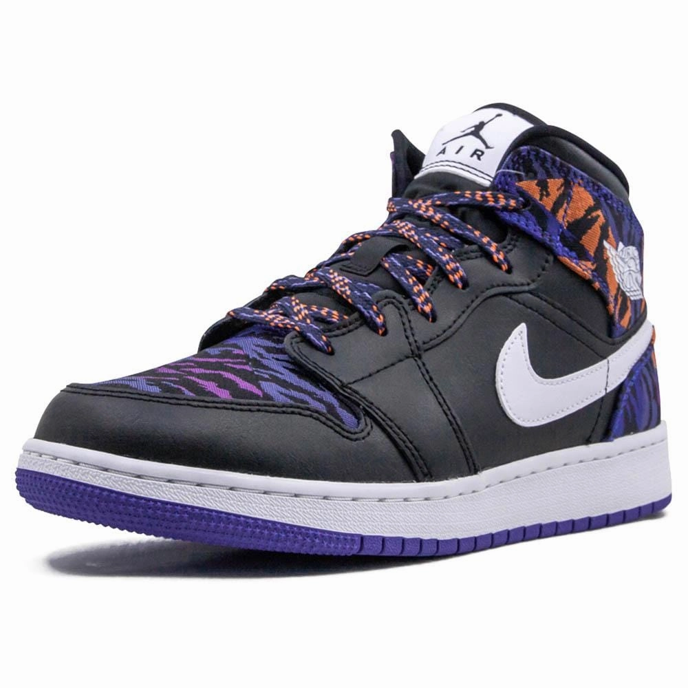 Air Jordan 1 Mid GS 'Tiger Print' Air Jordan 1 Mid streetwear shoes