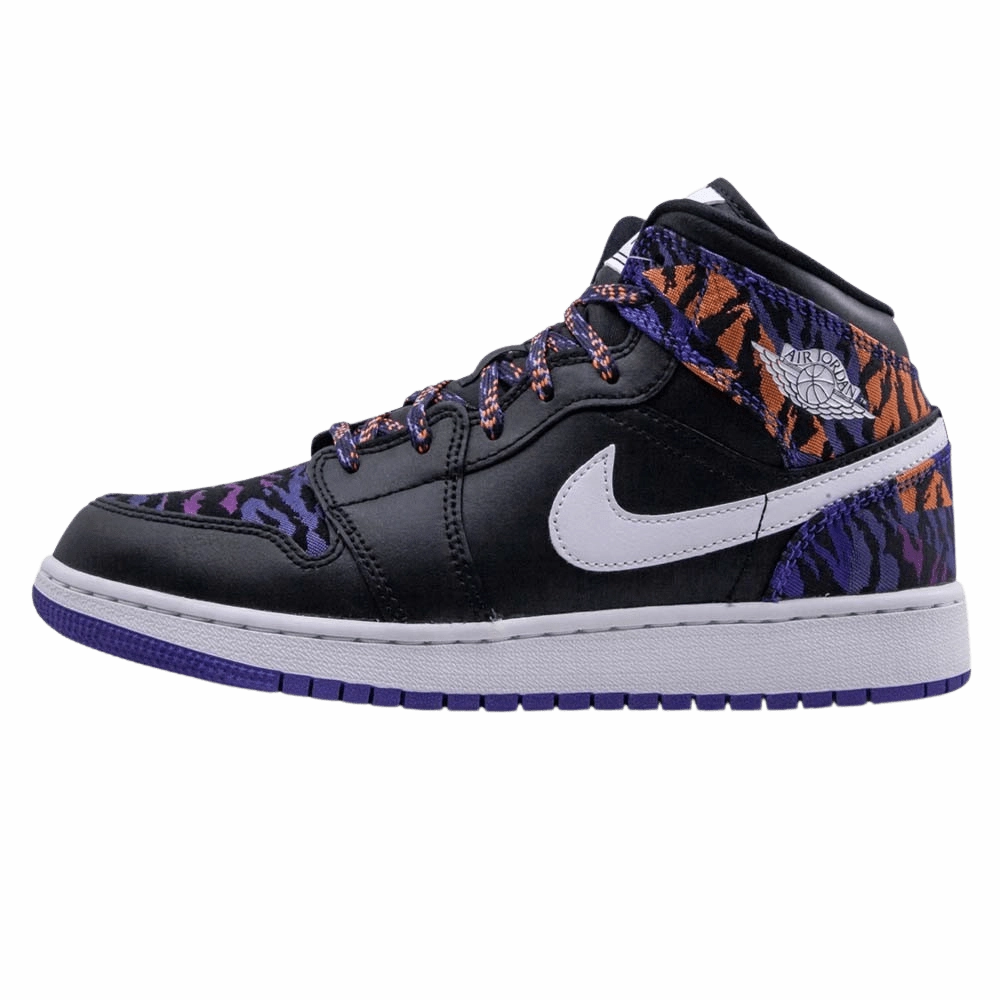 Air Jordan 1 Mid GS 'Tiger Print' Air Jordan 1 timeless sneakers for Jordan fans