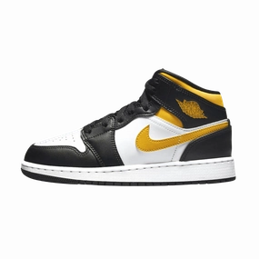 Air Jordan 1 Mid GS 'White Pollen Black' Air Jordan 1 Mid versatile shoes for daily wear