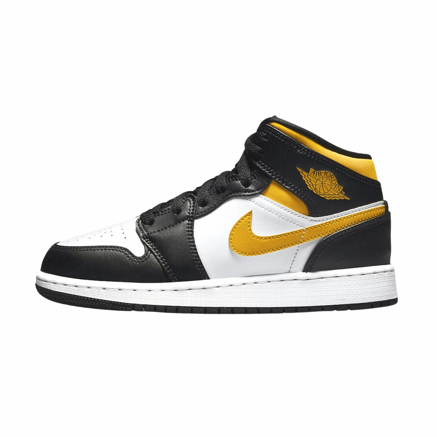 Air Jordan 1 Mid GS 'White Pollen Black' Air Jordan 1 Mid versatile shoes for daily wear