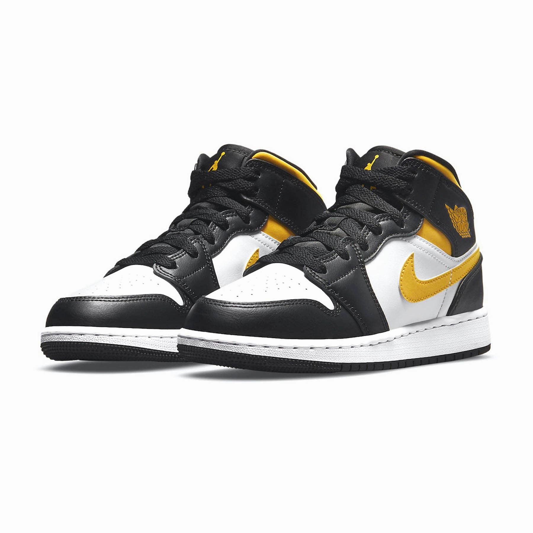 Air Jordan 1 Mid GS 'White Pollen Black' Air Jordan 1 Mid streetwear shoes