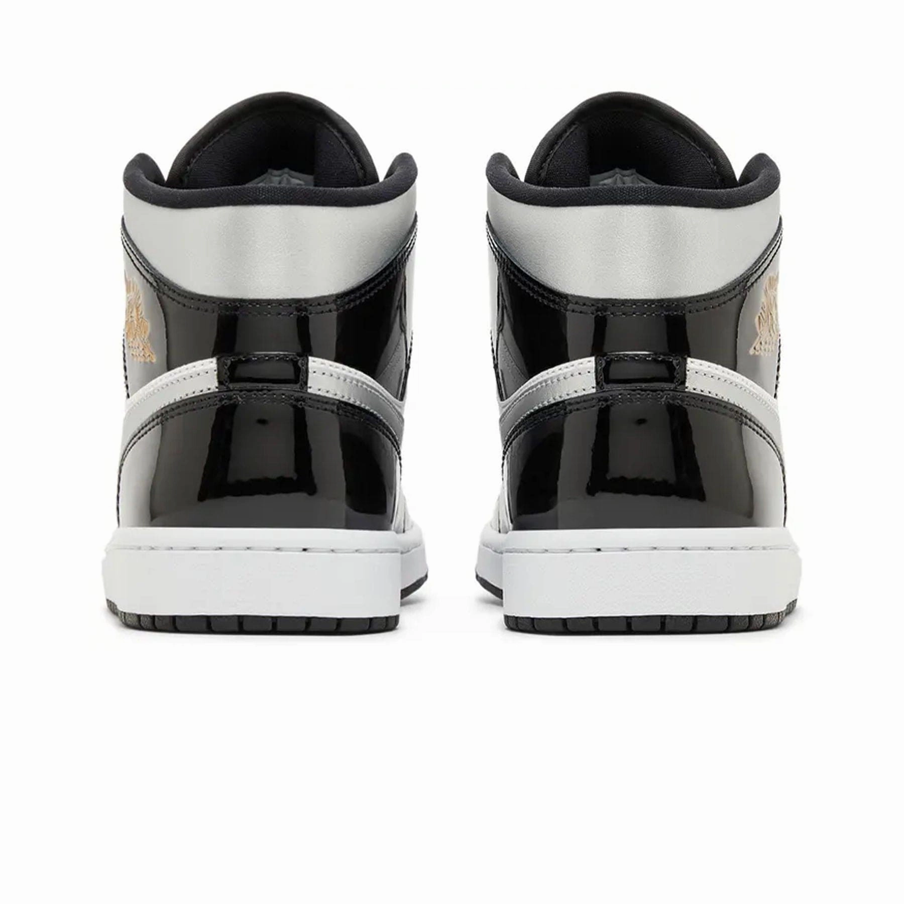 Air Jordan 1 Mid SE 'Black White Metallic Silver' Air Jordan 1 Mid streetwear shoes