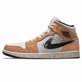 Air Jordan 1 Mid SE 'Brushstroke Paint Splatter' Air Jordan 1 Mid versatile shoes for daily wear