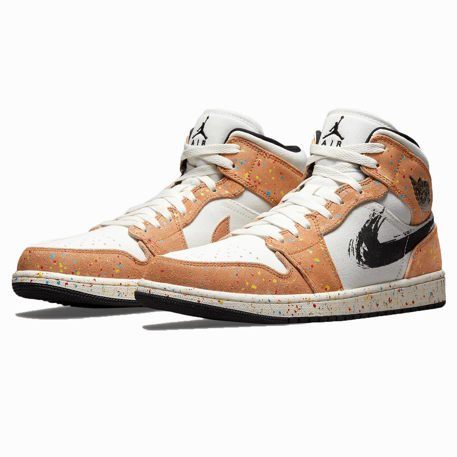 Air Jordan 1 Mid SE 'Brushstroke Paint Splatter' Air Jordan 1 Mid streetwear shoes