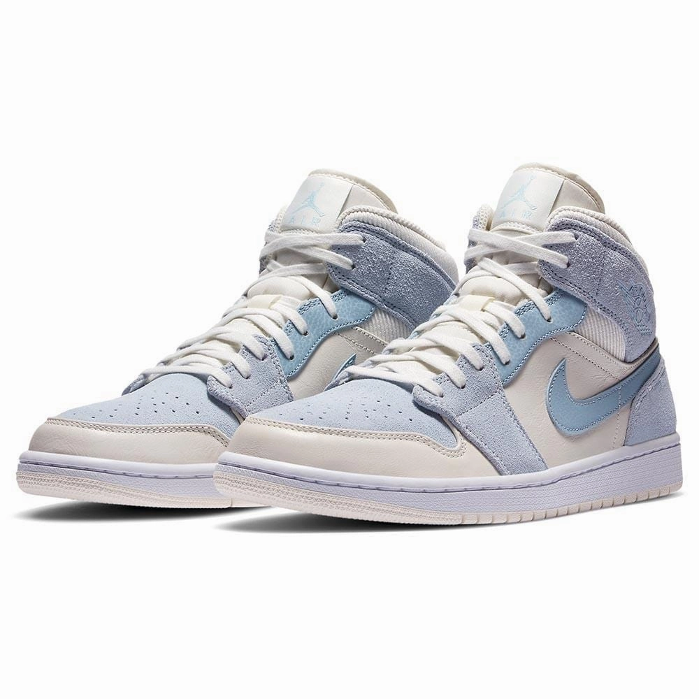 Air Jordan 1 Mid SE 'Sail Light Blue' Air Jordan 1 Mid streetwear shoes