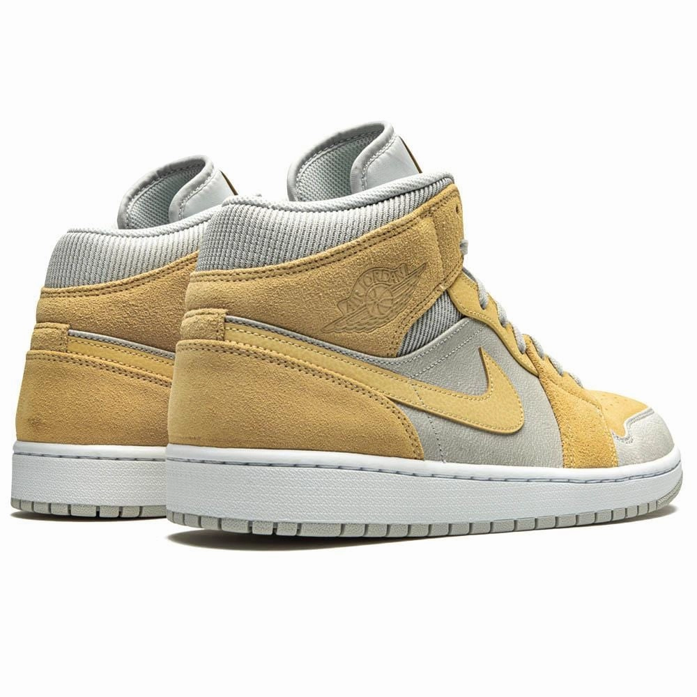 Air Jordan 1 Mid SE Grey Fog Lemon Wash Air Jordan 1 vintage style sneakers
