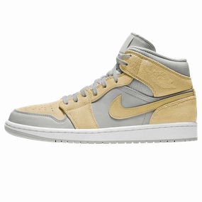 Air Jordan 1 Mid SE Grey Fog Lemon Wash Air Jordan 1 timeless sneakers for Jordan fans