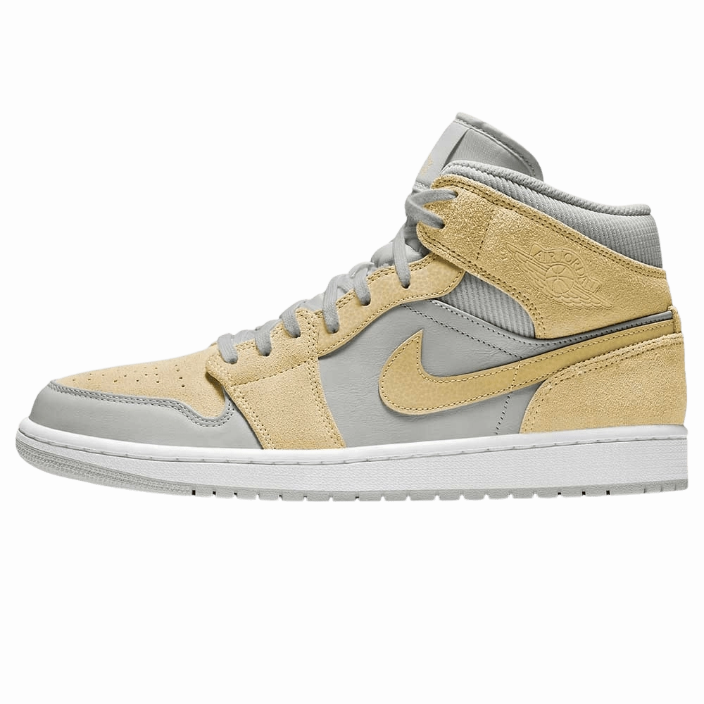 Air Jordan 1 Mid SE Grey Fog Lemon Wash Air Jordan 1 timeless sneakers for Jordan fans