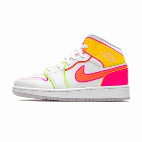 Air Jordan 1 Mid SE GS 'Edge Glow' Air Jordan 1 Mid versatile shoes for daily wear