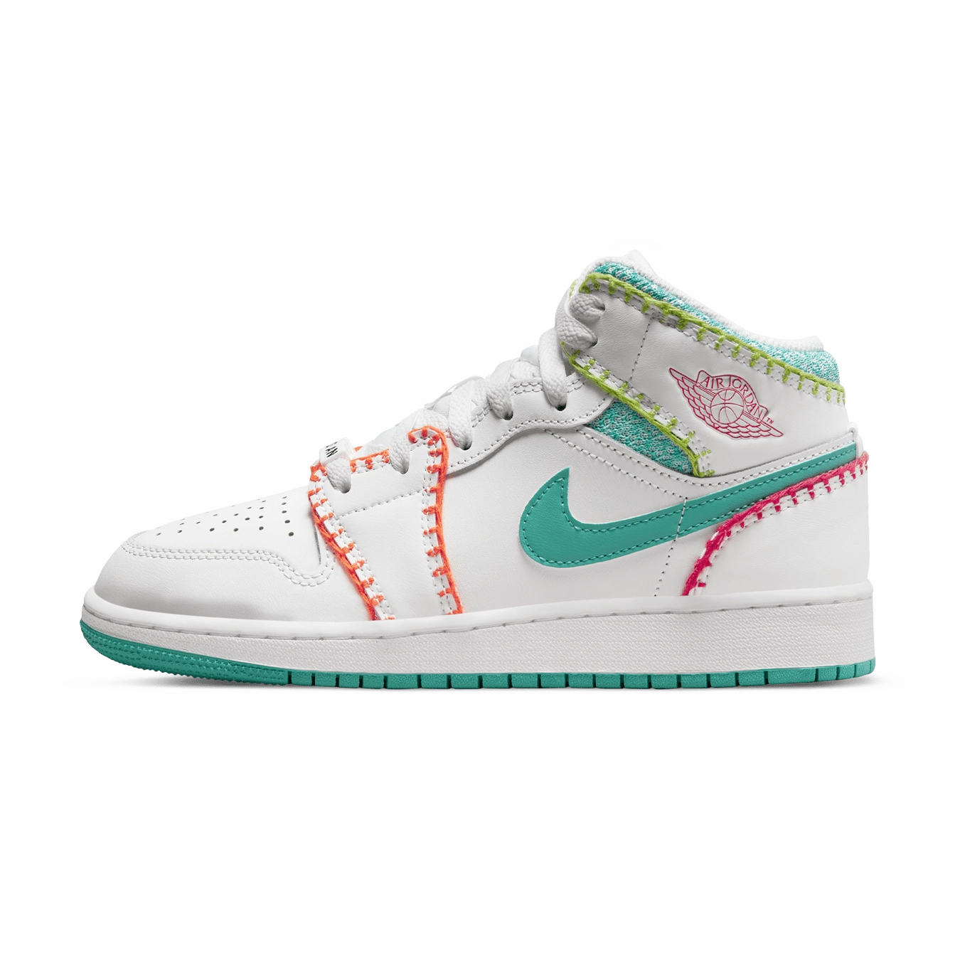 Air Jordan 1 Mid SE GS 'Multi Knit' Air Jordan 1 Mid versatile shoes for daily wear