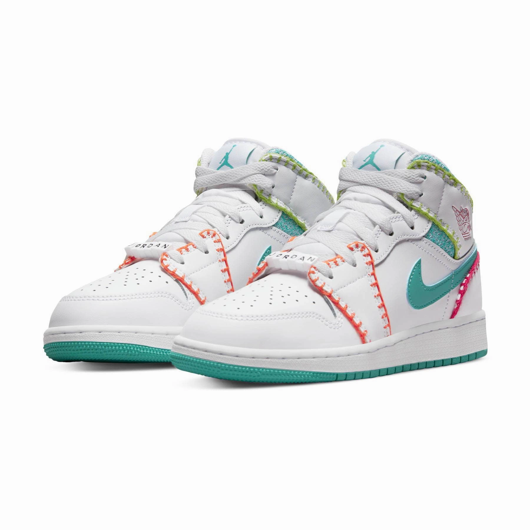 Air Jordan 1 Mid SE GS 'Multi Knit' Air Jordan 1 Mid streetwear shoes