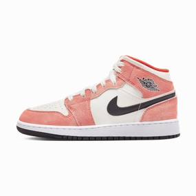 Air Jordan 1 Mid SE GS 'Orange Suede' Air Jordan 1 Mid versatile shoes for daily wear