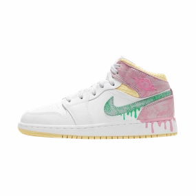 Air Jordan 1 Mid SE GS 'Paint Drip' Air Jordan 1 timeless sneakers for Jordan fans