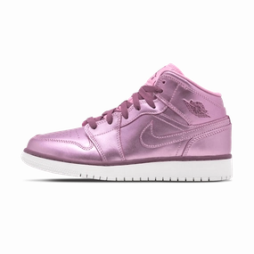 Air Jordan 1 Mid SE GS 'Pink Rose' Air Jordan 1 Mid versatile shoes for daily wear