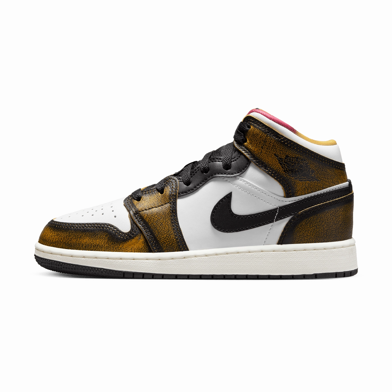 Air Jordan 1 Mid SE GS 'Wear-Away - Taxi' Air Jordan 1 Mid versatile shoes for daily wear
