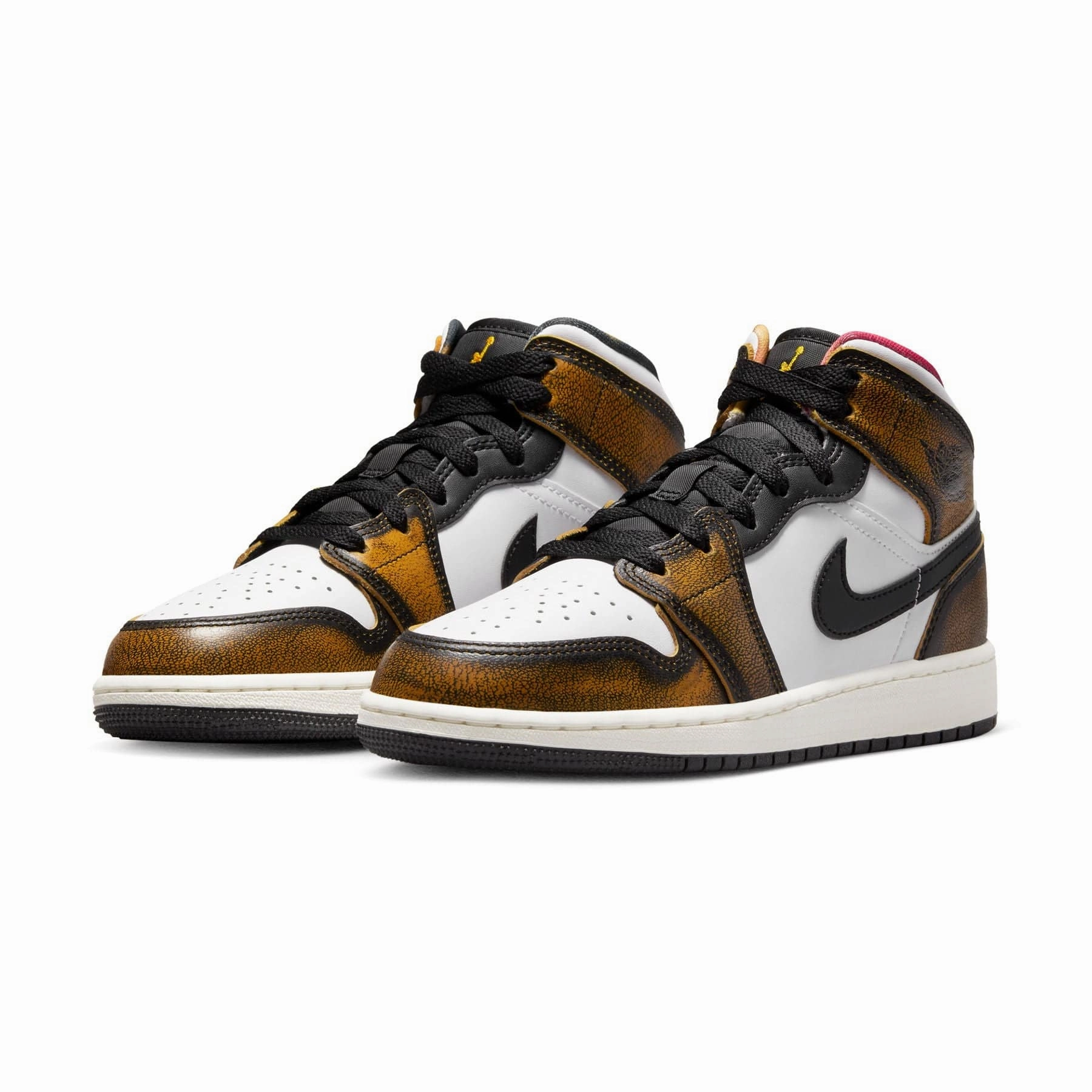 Air Jordan 1 Mid SE GS 'Wear-Away - Taxi' Air Jordan 1 Mid streetwear shoes