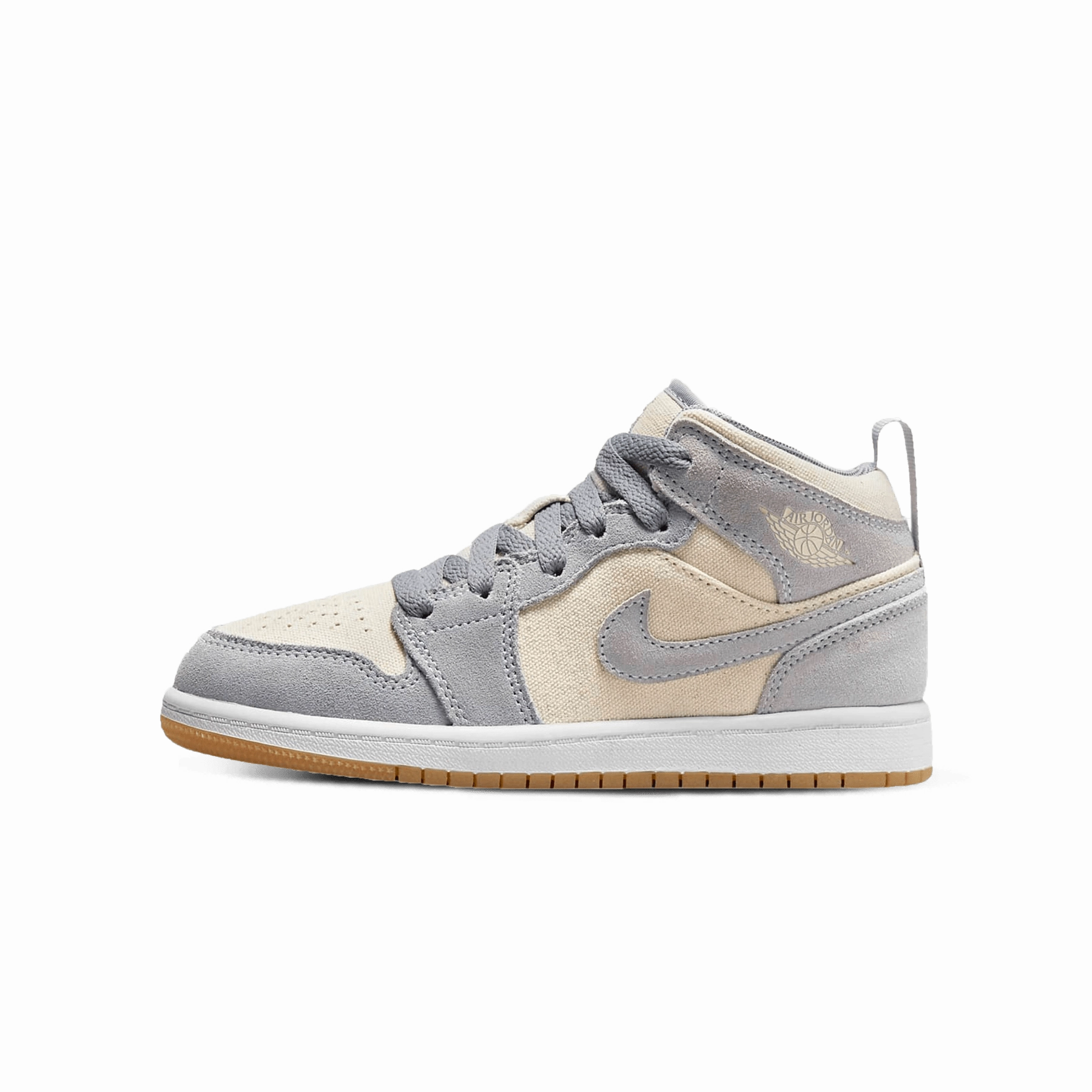Air Jordan 1 Mid SE PS 'Coconut Milk Particle Grey' Air Jordan 1 timeless sneakers for Jordan fans