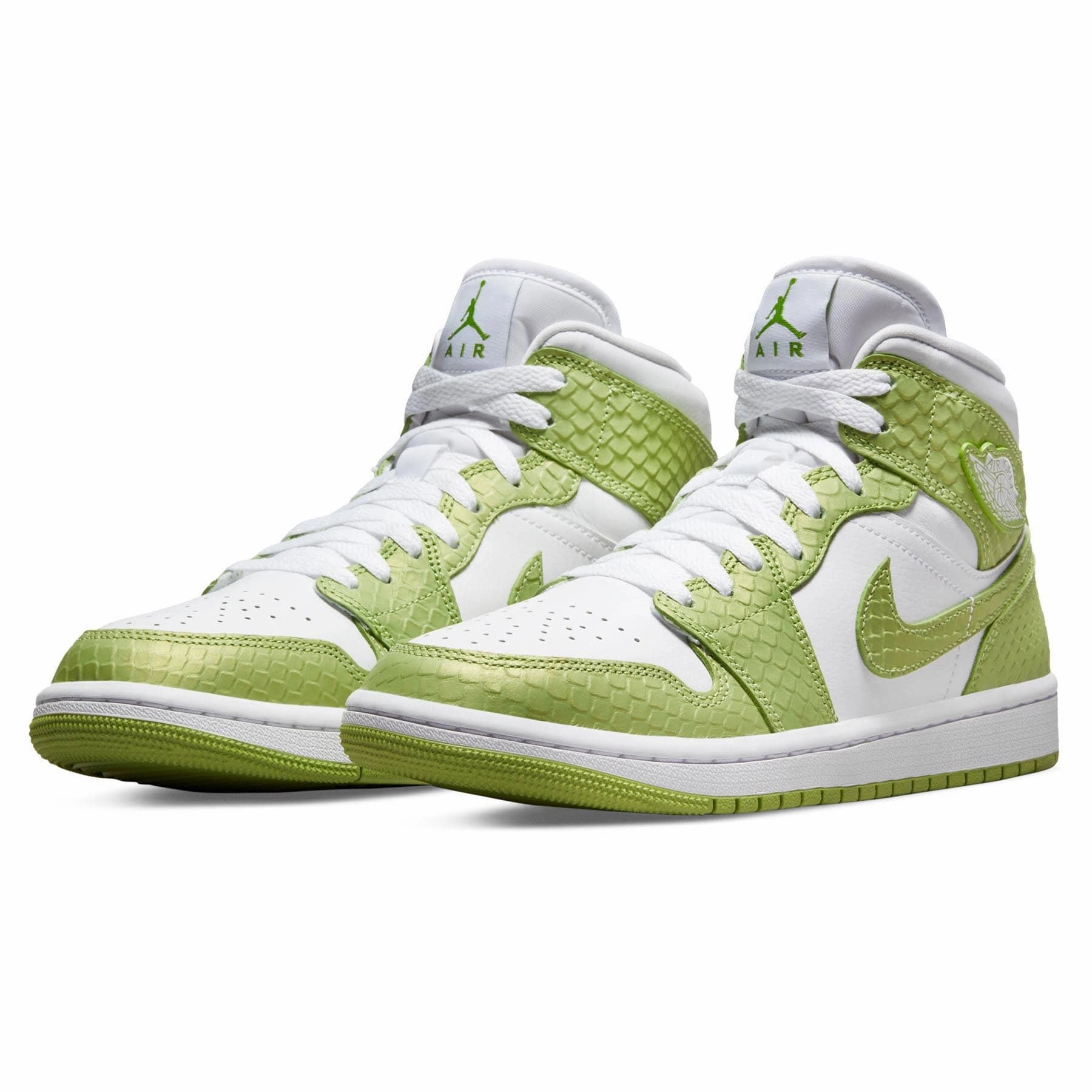 Air Jordan 1 Mid SE Wmns 'Green Python' Air Jordan 1 Mid streetwear shoes