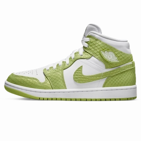 Air Jordan 1 Mid SE Wmns 'Green Python' Air Jordan 1 Mid versatile shoes for daily wear