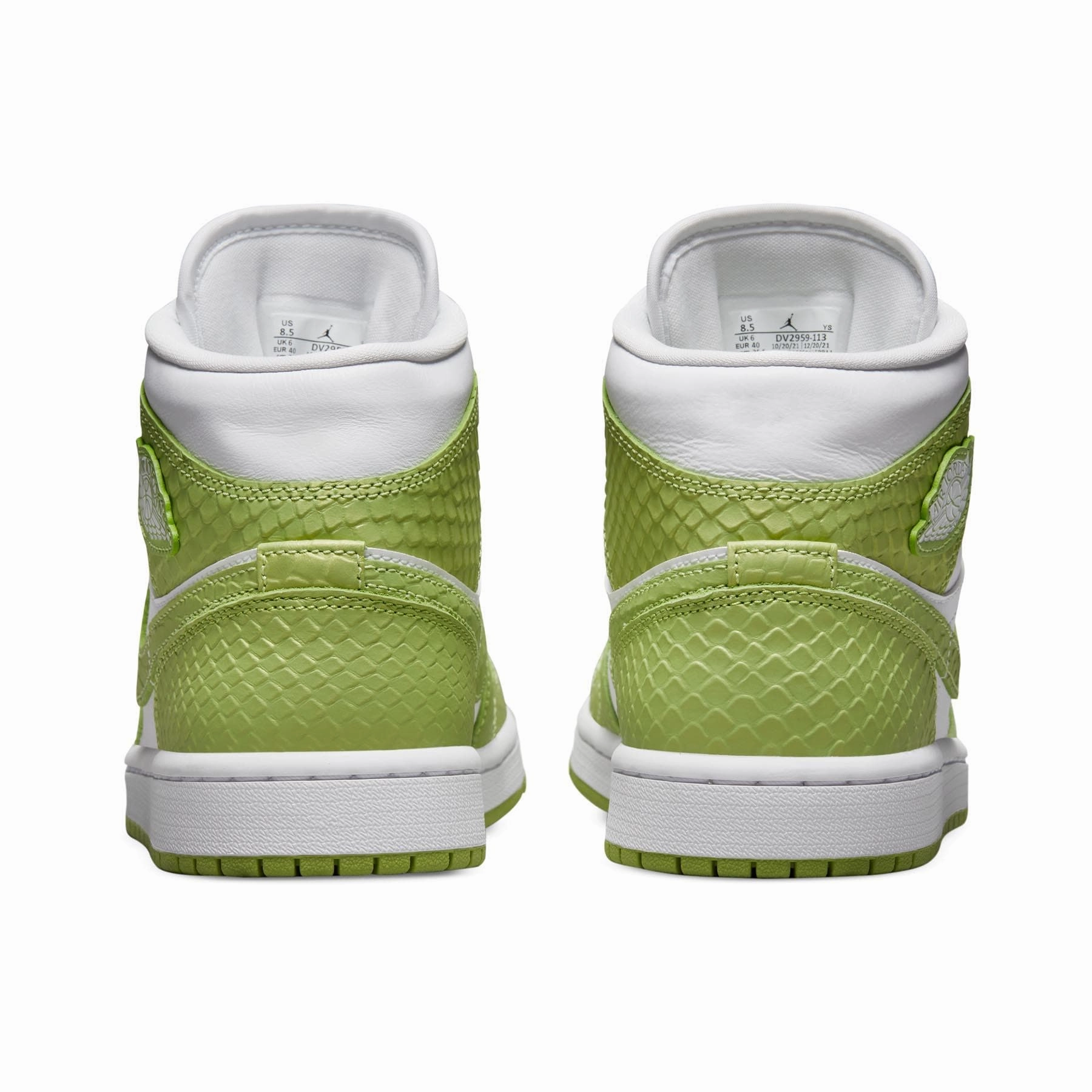 Air Jordan 1 Mid SE Wmns 'Green Python' Air Jordan 1 vintage style sneakers