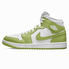 Air Jordan 1 Mid SE Wmns 'Green Python' Air Jordan 1 timeless sneakers for Jordan fans