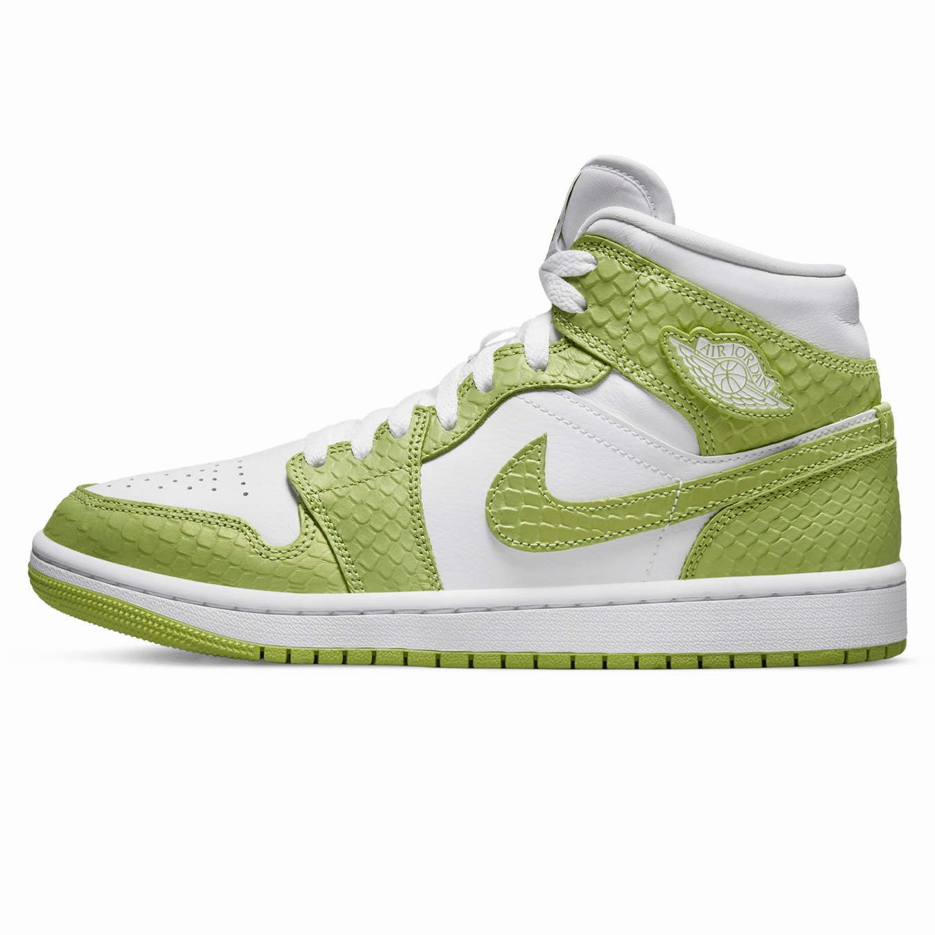 Air Jordan 1 Mid SE Wmns 'Green Python' Air Jordan 1 timeless sneakers for Jordan fans
