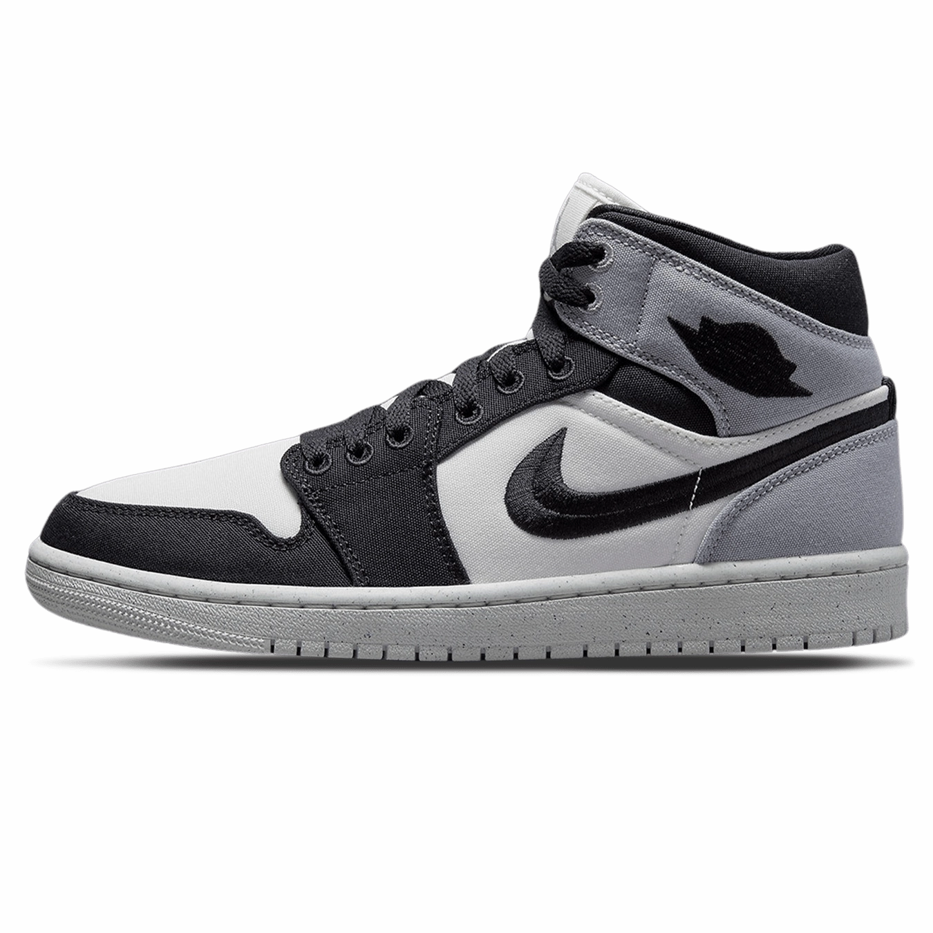 Air Jordan 1 Mid SE Wmns 'Light Steel Grey Canvas' Air Jordan 1 Mid versatile shoes for daily wear