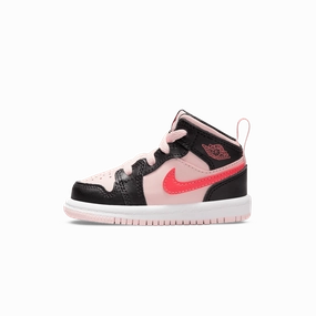 Air Jordan 1 Mid TD 'Black Pink Crimson' Air Jordan 1 Mid versatile shoes for daily wear