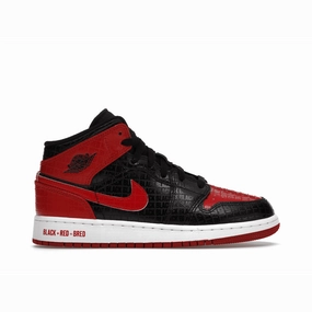 Air Jordan 1 Mid Wide Text Air Jordan 1 Mid sneakers with bold retro vibes