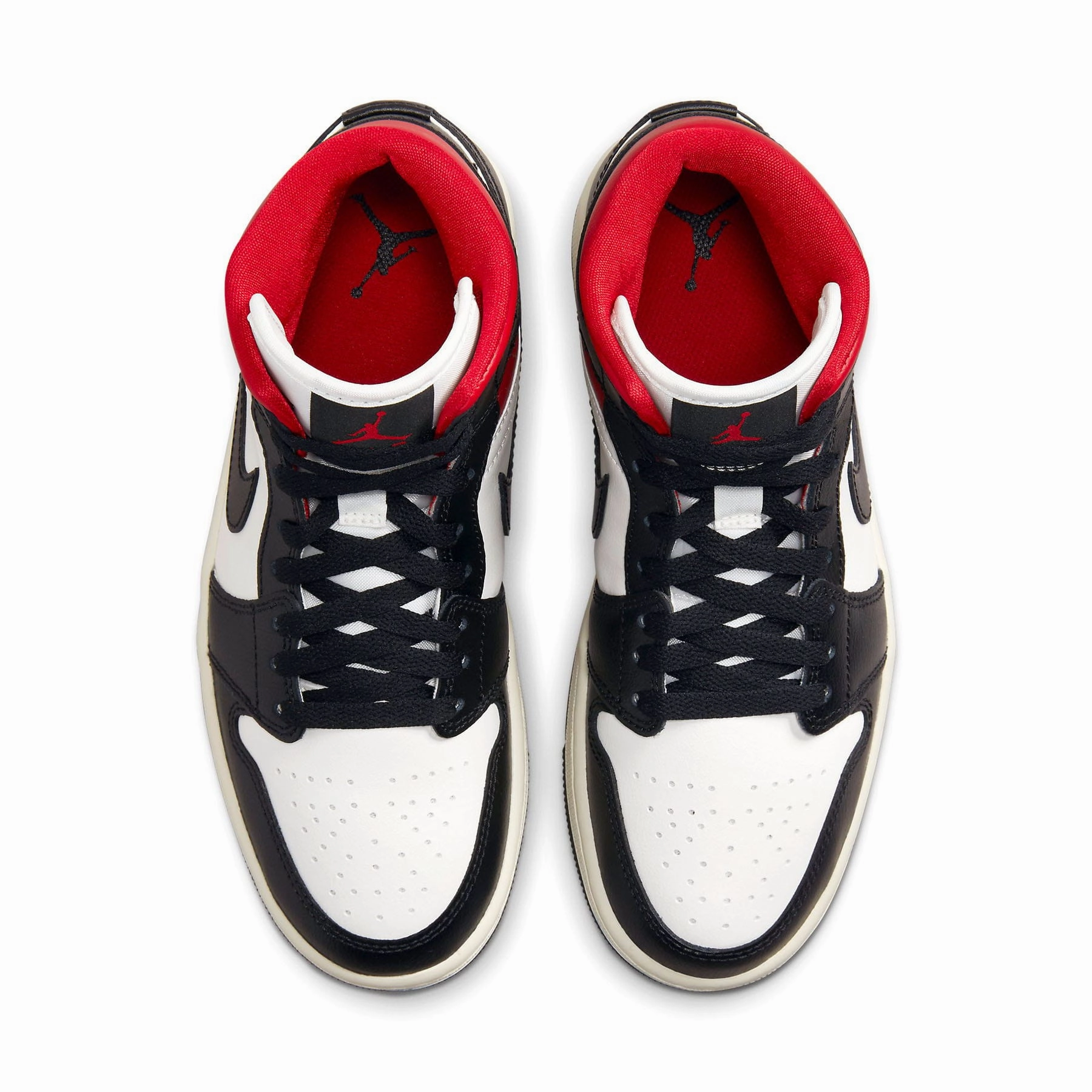 Air Jordan 1 Mid Wmns 'Black Sail Gym Red' Air Jordan 1 Mid streetwear shoes