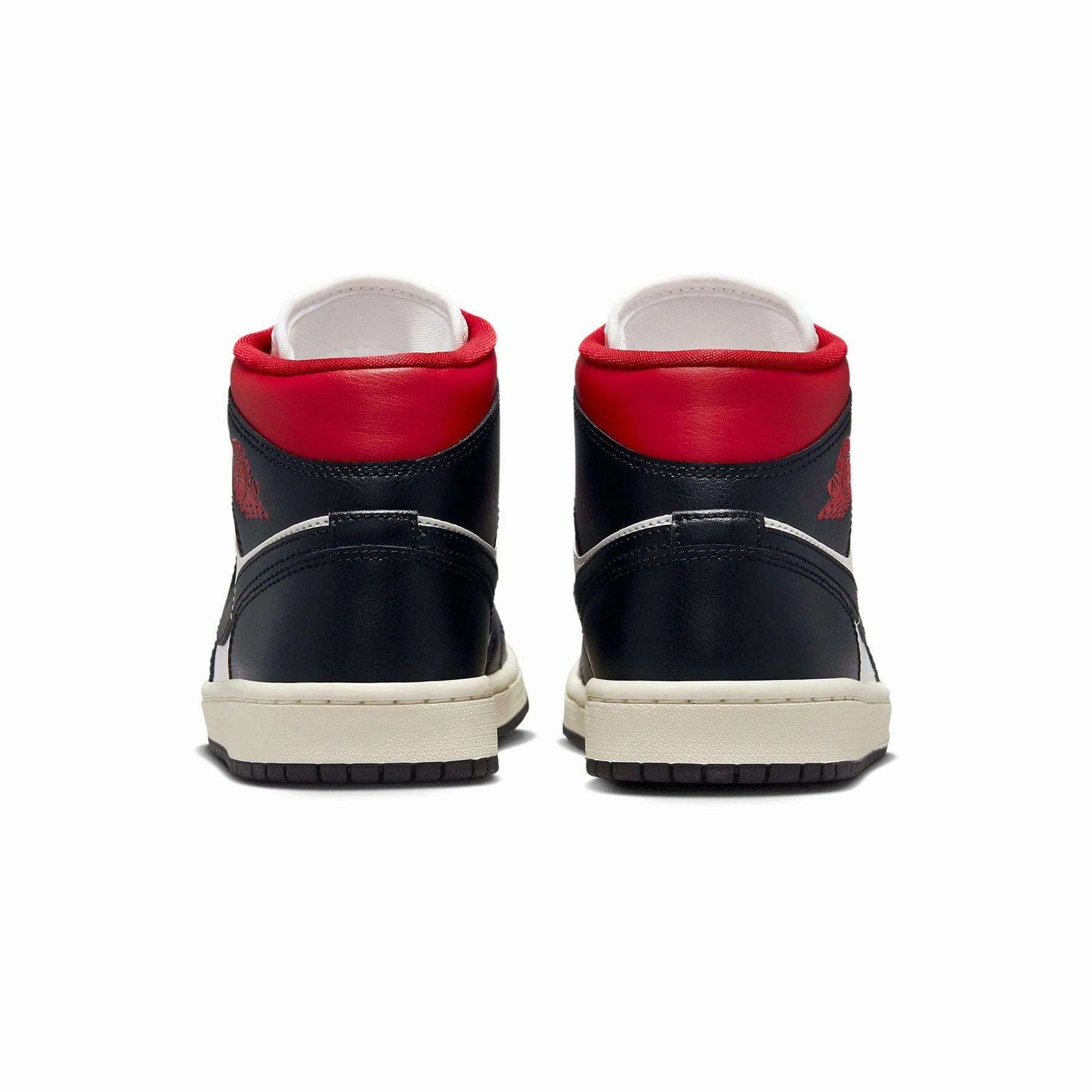 Air Jordan 1 Mid Wmns 'Black Sail Gym Red' Air Jordan 1 Mid streetwear shoes