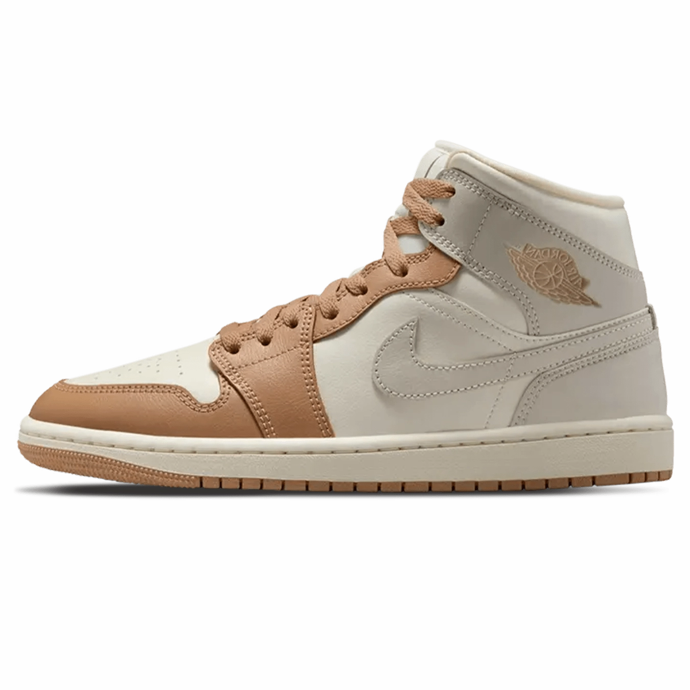 Air Jordan 1 Mid Wmns 'Pale Ivory Hemp' Air Jordan 1 Mid versatile shoes for daily wear