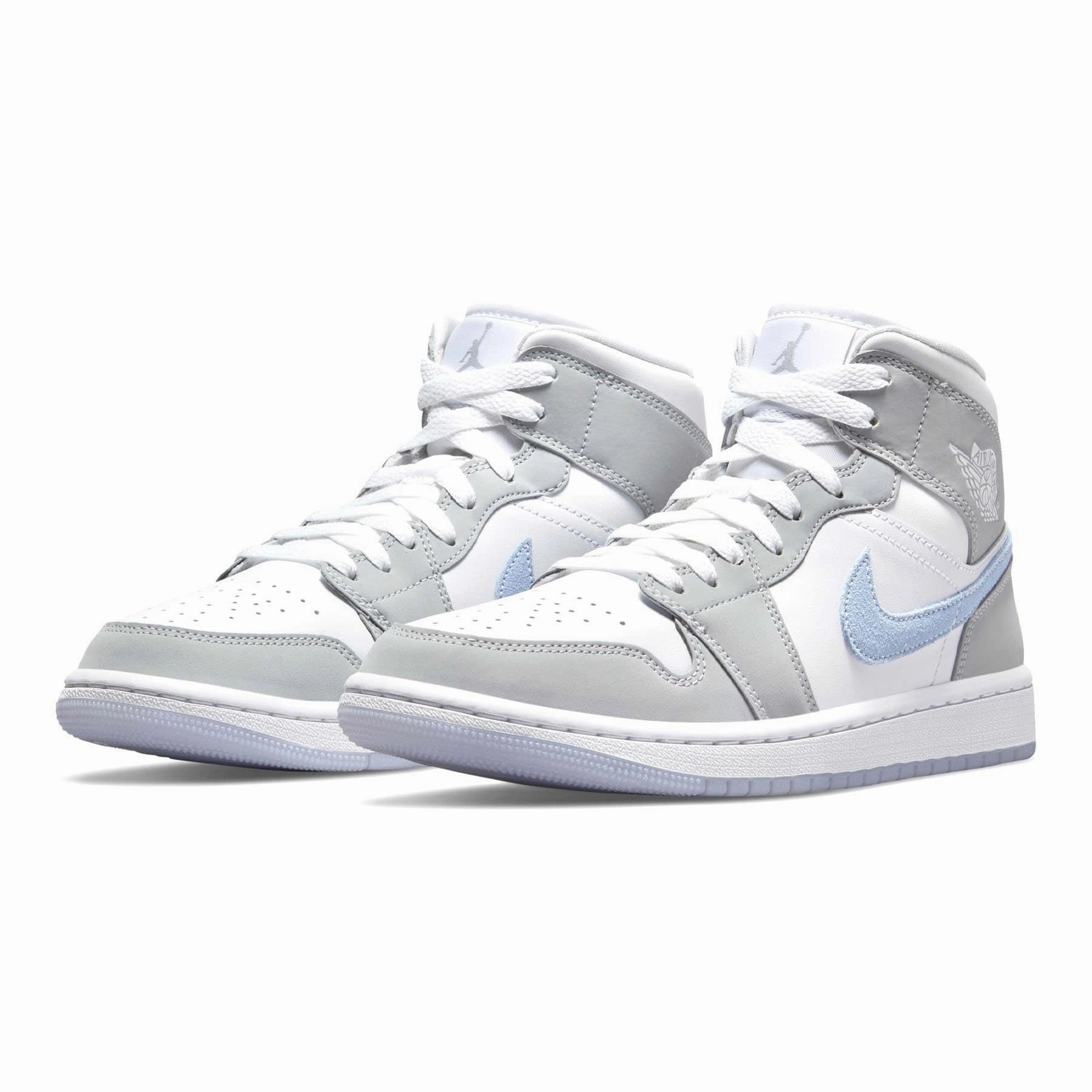 Air Jordan 1 Mid Wmns 'White Wolf Grey' Air Jordan 1 Mid streetwear shoes