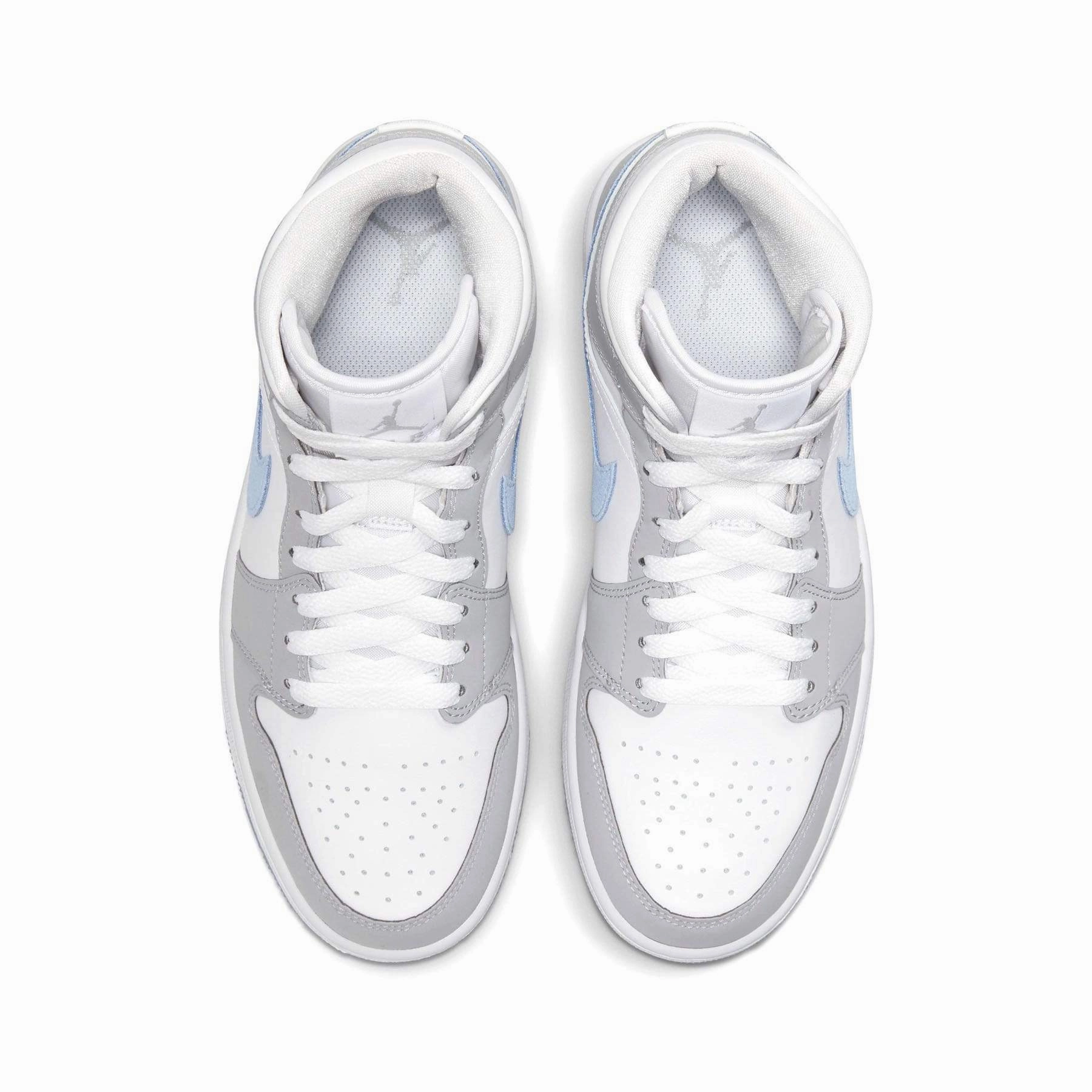 Air Jordan 1 Mid Wmns 'White Wolf Grey' Air Jordan 1 Mid streetwear shoes