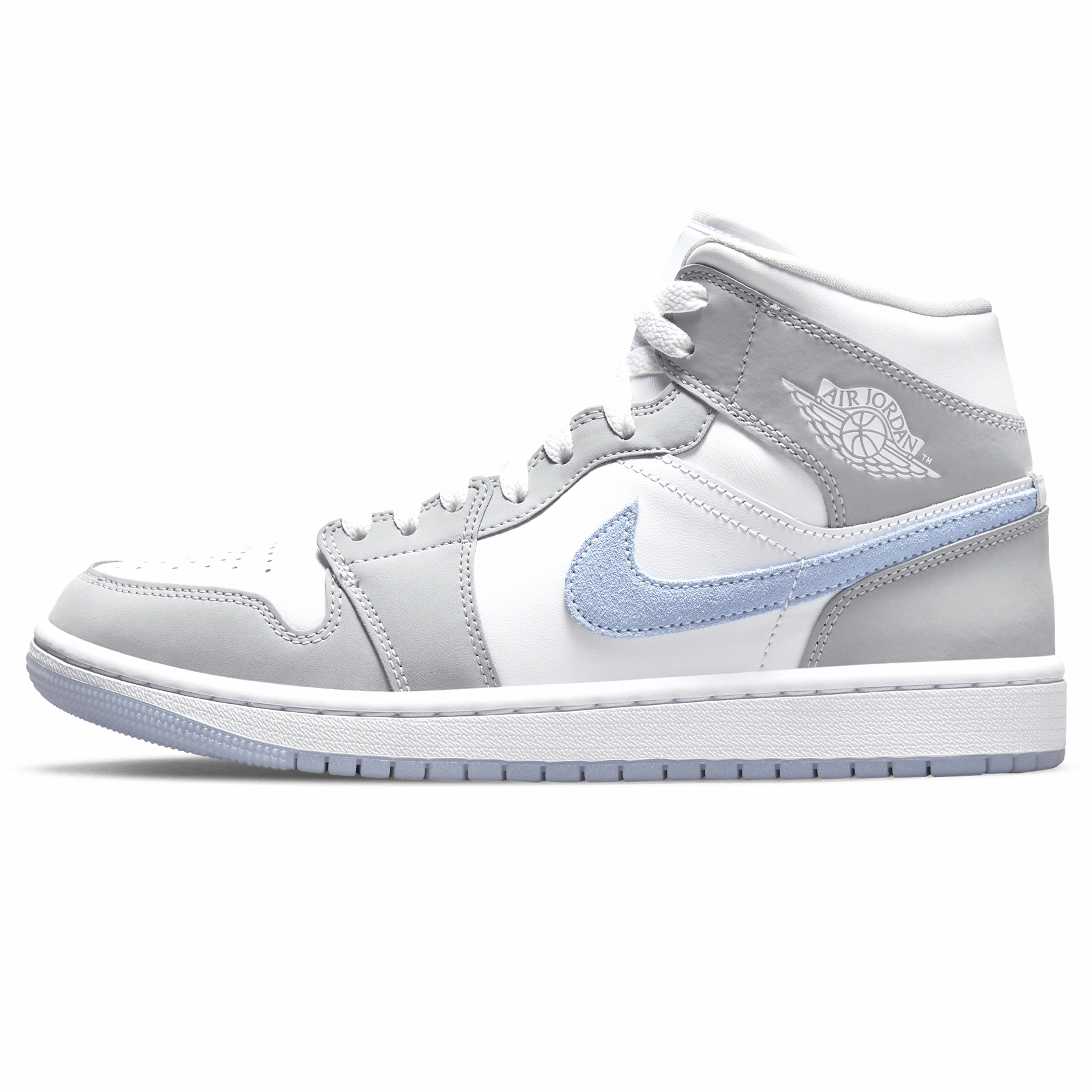 Air Jordan 1 Mid Wmns 'White Wolf Grey' Air Jordan 1 Mid versatile shoes for daily wear