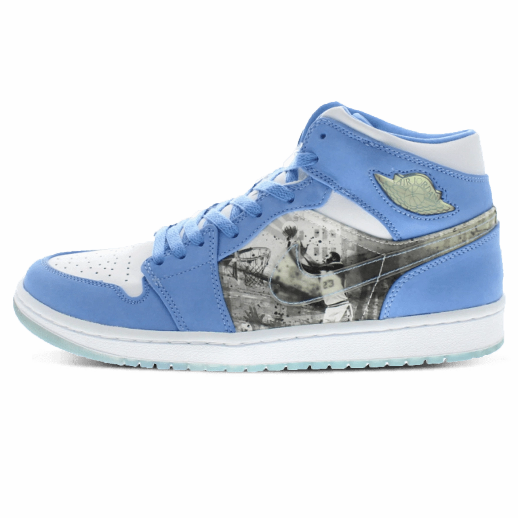 Air Jordan 1 Retro Alpha 'White University Blue' Air Jordan 1 High classic sneakers with premium finish