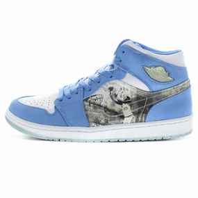 Air Jordan 1 Retro Alpha 'White University Blue' Air Jordan 1 High classic sneakers with premium finish