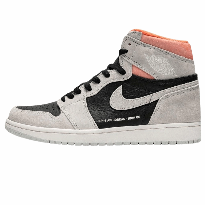 Air Jordan 1 Retro Grey Crimson Air Jordan 1 High classic sneakers with premium finish