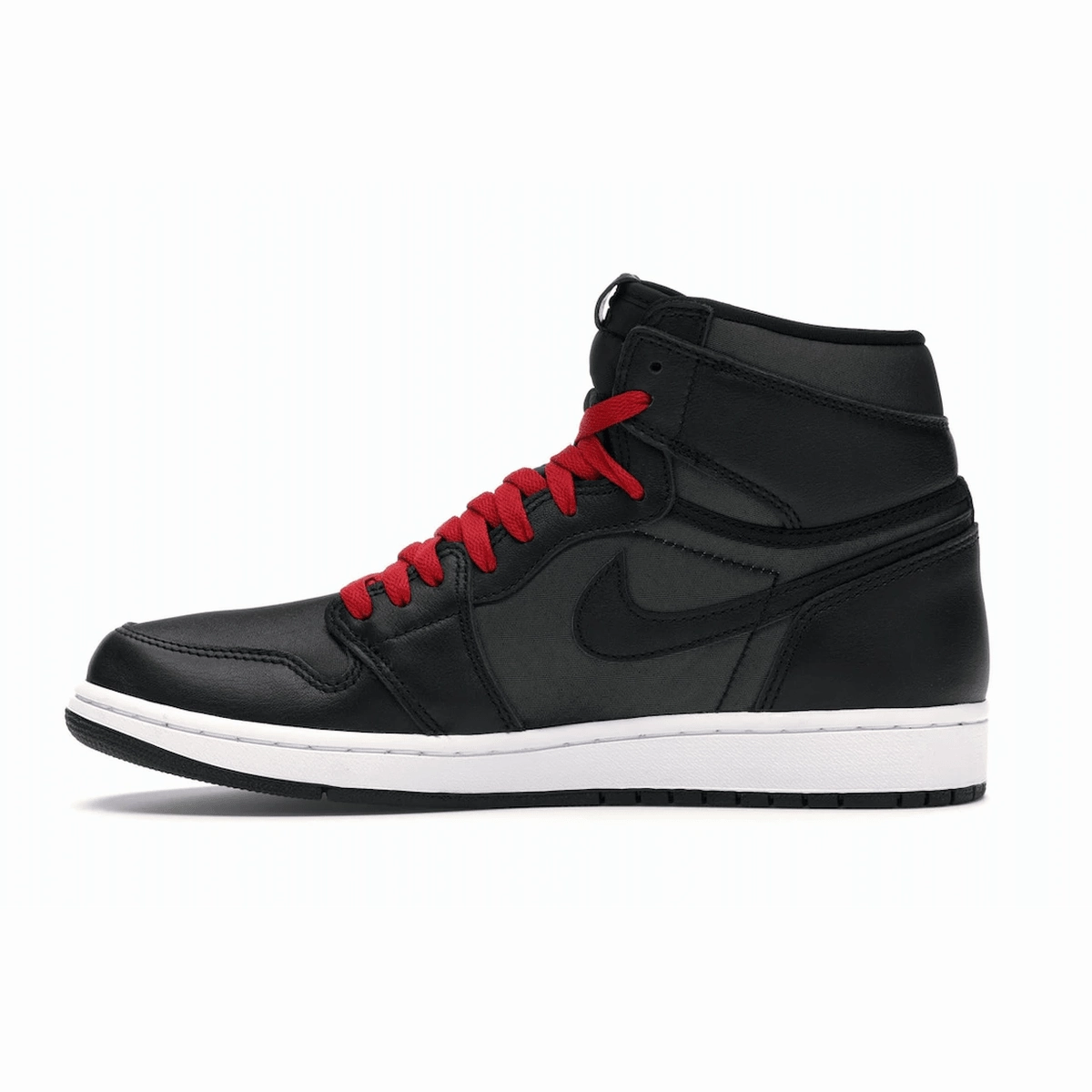 Air Jordan 1 Retro High Black Satin Gym Red High-cut throwback trainers