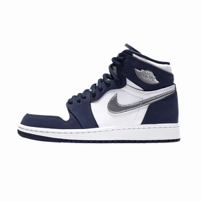 Air Jordan 1 Retro High co.JP GS 'Midnight Navy' 2020 Air Jordan 1 High classic sneakers with premium finish