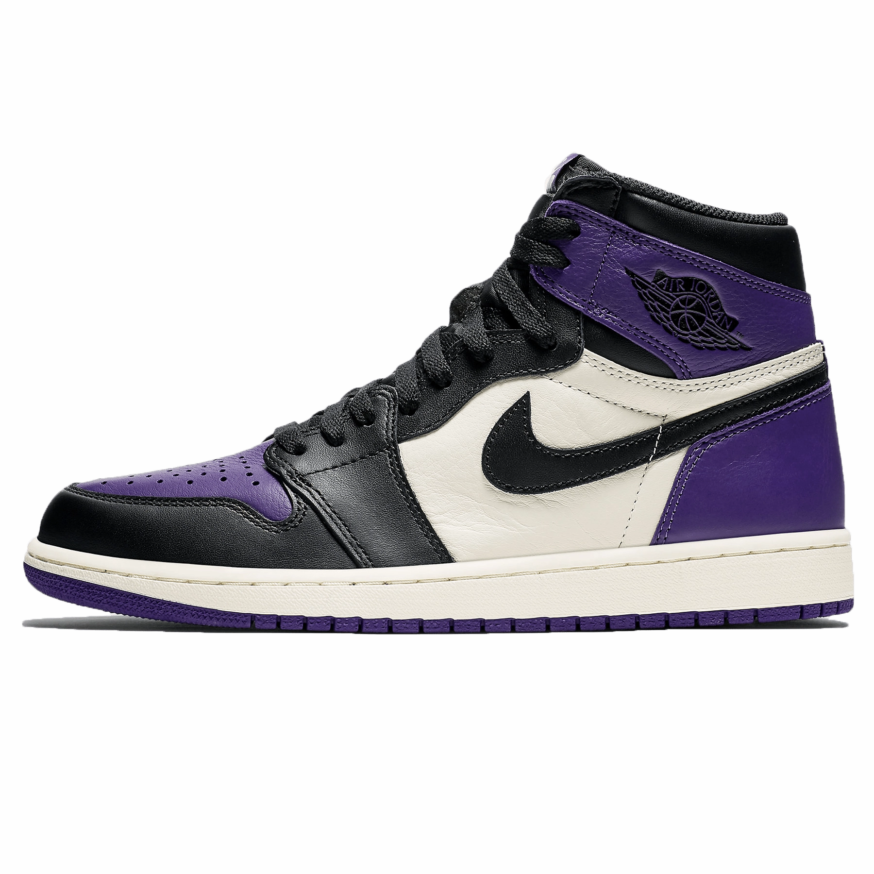 Air Jordan 1 Retro High OG 'Court Purple' Air Jordan 1 High classic sneakers with premium finish