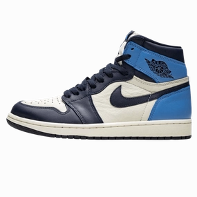 Air Jordan 1 Retro High OG 'Obsidian' UNC Air Jordan 1 High classic sneakers with premium finish