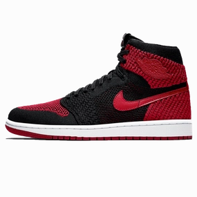 Air Jordan 1 Retro High OG Flyknit 'Bred' Air Jordan 1 High classic sneakers with premium finish