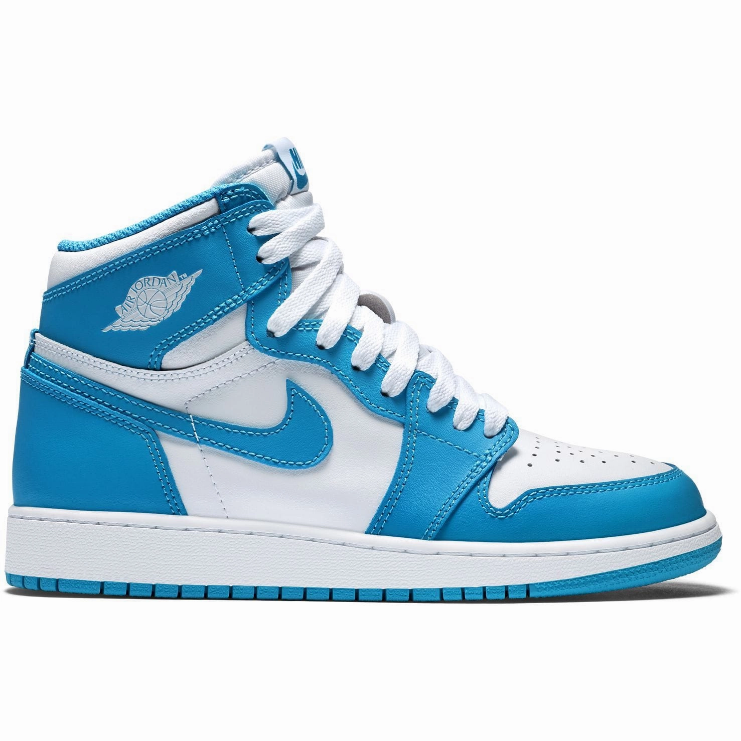 Air Jordan 1 Retro High OG Grade School (White-Powder Blue) Air Jordan 1 High OG shoes