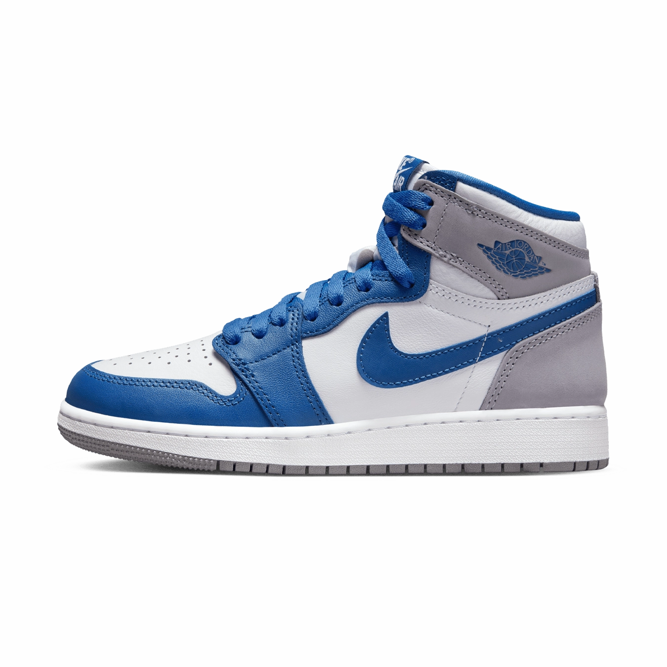 Air Jordan 1 Retro High OG GS 'True Blue' Air Jordan 1 High classic sneakers with premium finish