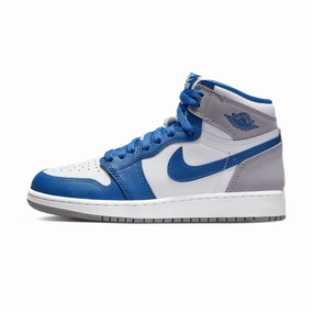 Air Jordan 1 Retro High OG GS 'True Blue' Air Jordan 1 High classic sneakers with premium finish