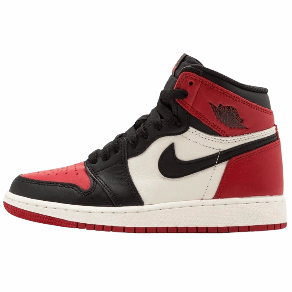 Air Jordan 1 Retro High OG GS "Bred Toe" Air Jordan 1 High classic sneakers with premium finish