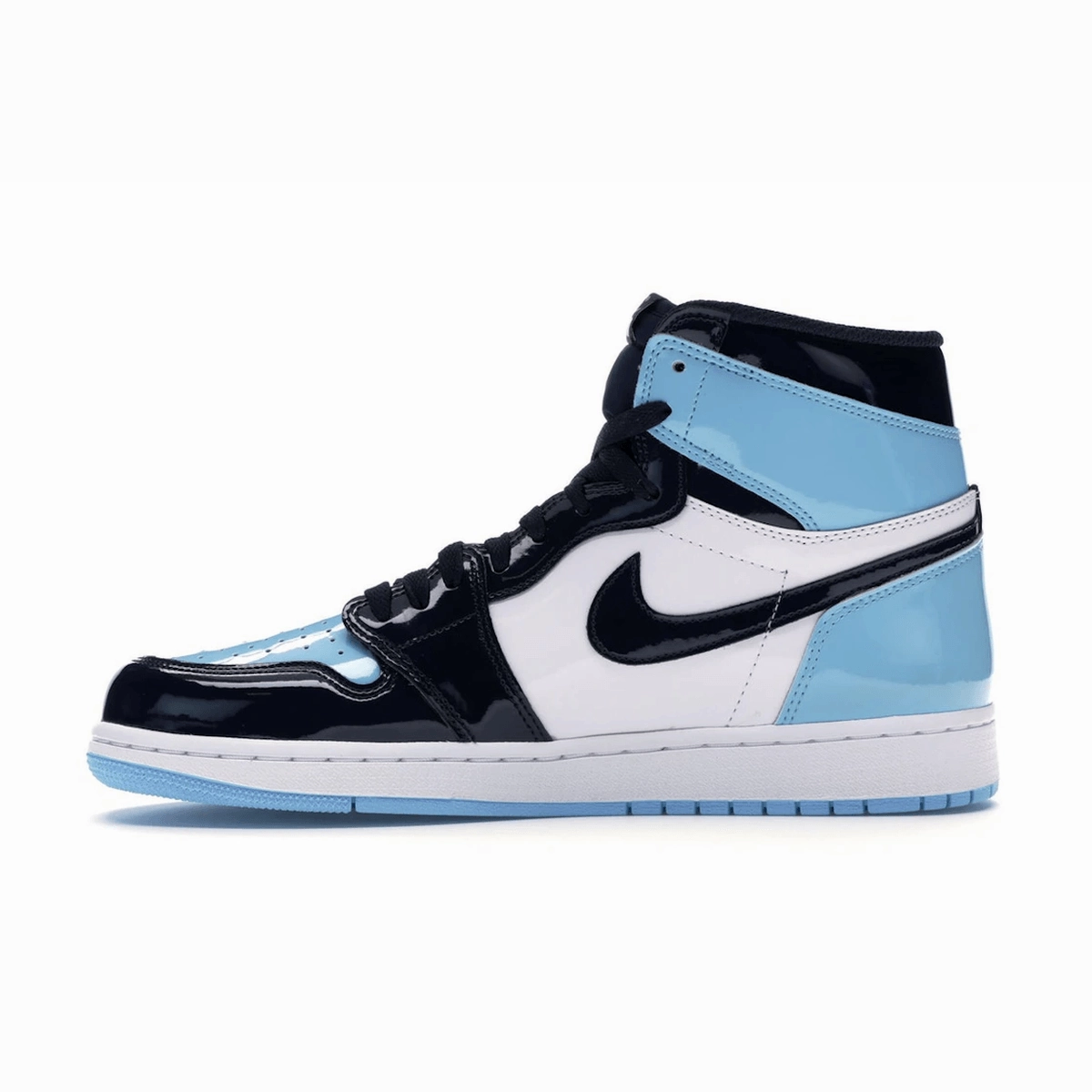 Air Jordan 1 Retro High UNC Patent High-cut throwback trainers