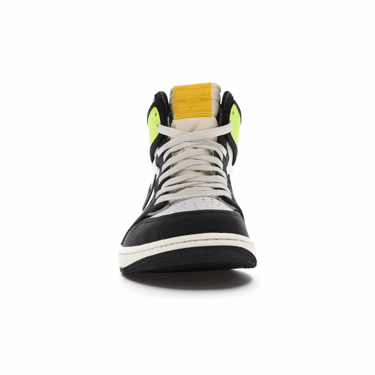 Air Jordan 1 Retro High White Black Volt University Gold High-cut throwback trainers