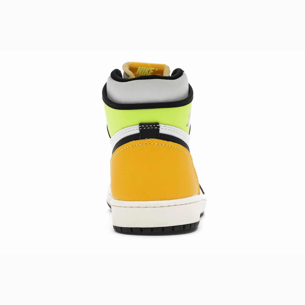 Air Jordan 1 Retro High White Black Volt University Gold High-cut throwback trainers